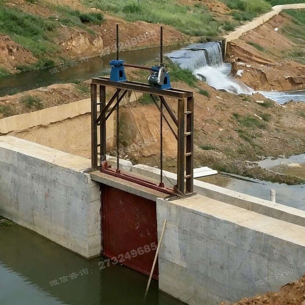 衡阳县渠道汇流双吊闸门