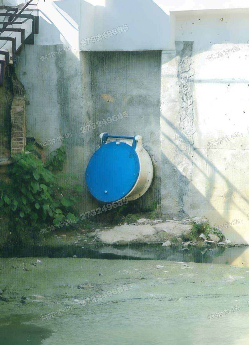 沿滩河道铸铁拍门
