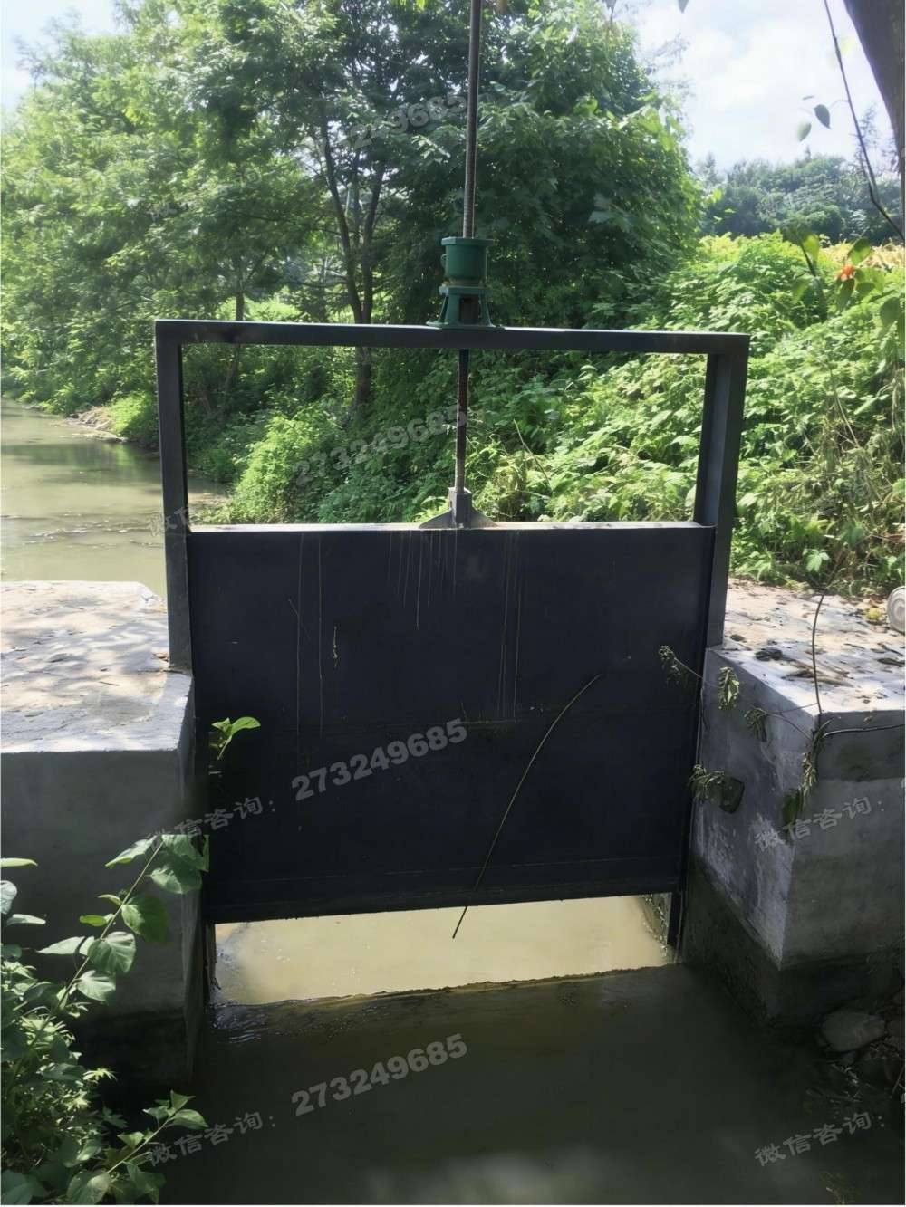 金华灌区黑色钢制闸门