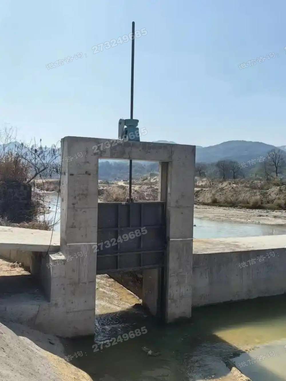 金华河道黑色铸铁闸门